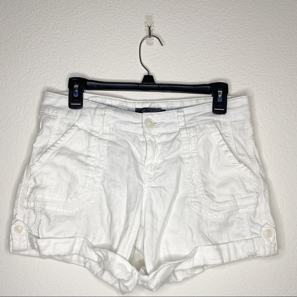 Anthropologie Level 99 White Linen Shorts Size 29